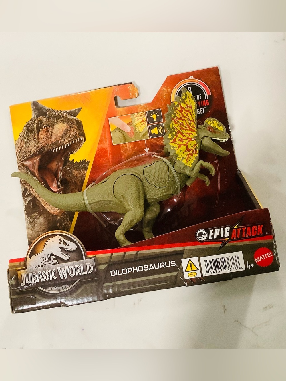 Jurassic World Epic Attack Dilophosaurus by Mattel